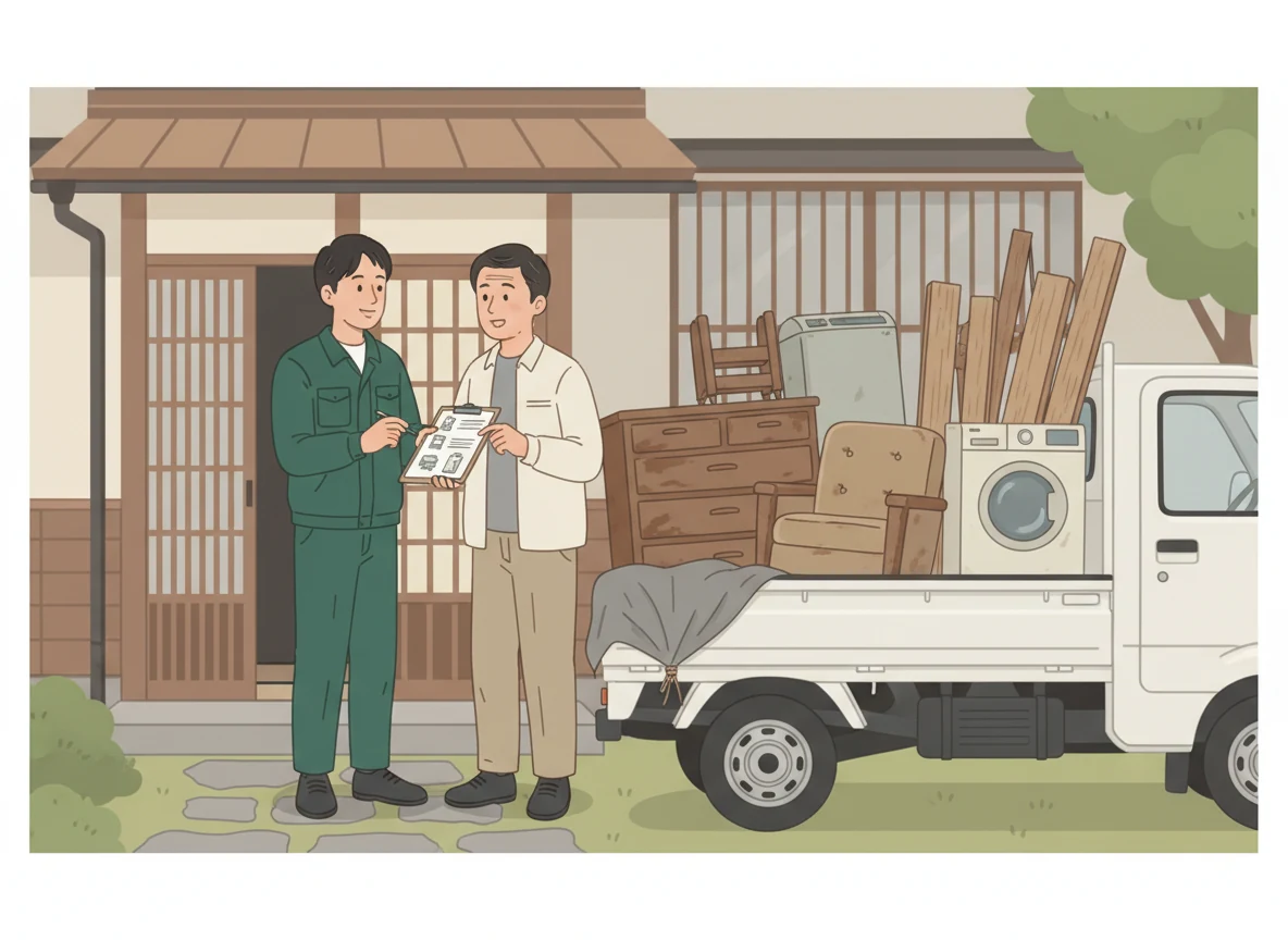 業者の作業・打ち合わせシーン