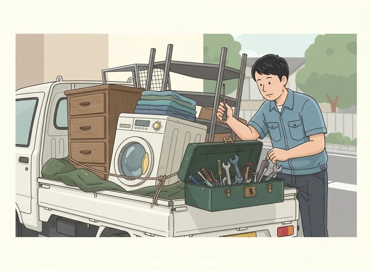 業者の作業・打ち合わせシーン