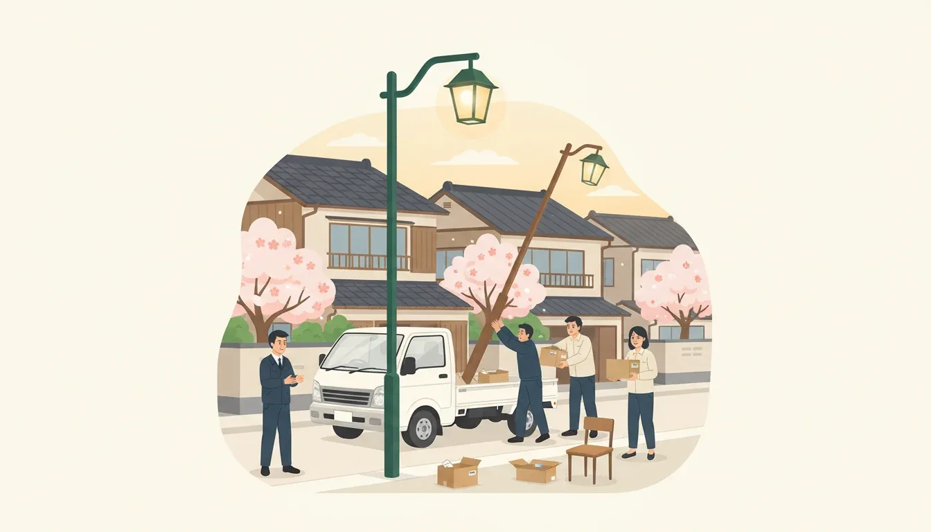 街灯・外灯の処分方法|支柱撤去と廃棄費用相場ガイド