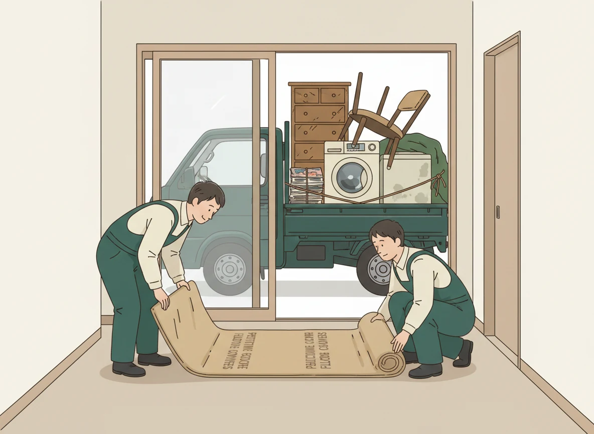業者の作業・打ち合わせシーン