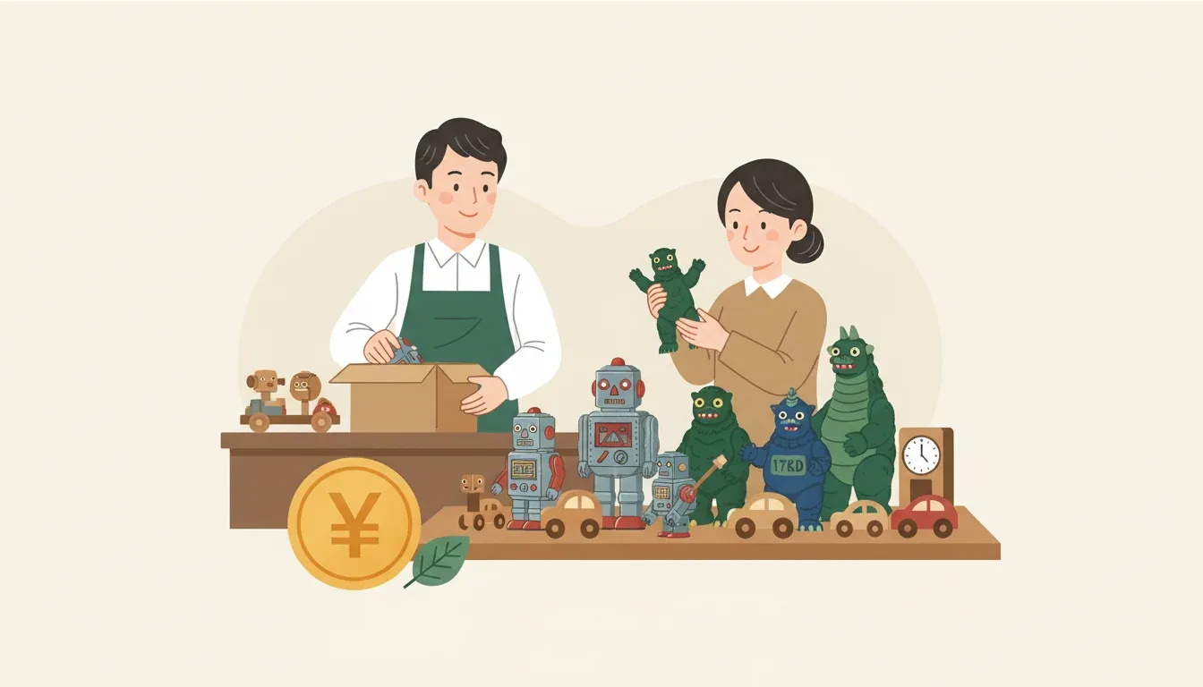 アンティーク玩具の買取相場|ブリキ・ソフビ人形の価値と業者選びのコツ