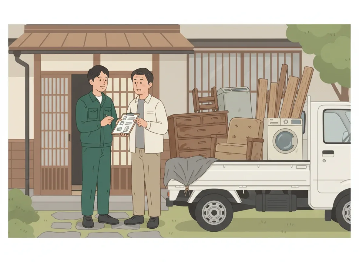 業者の作業・打ち合わせシーン
