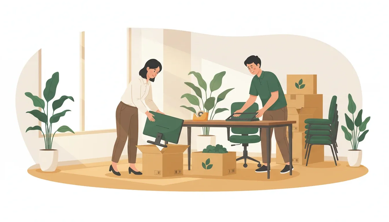 オフィス移転の不用品処分ガイド｜什器・OA機器の処分方法と業者選び