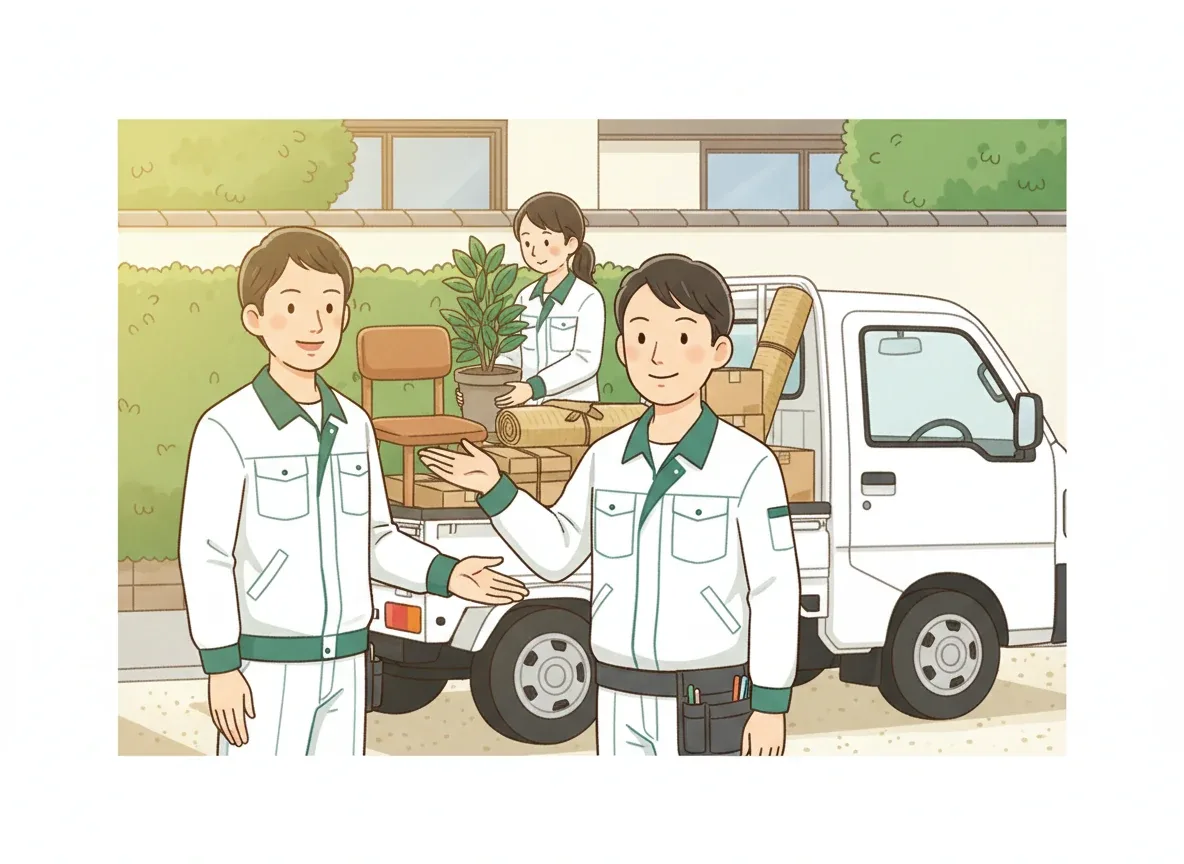 業者の作業・打ち合わせシーン