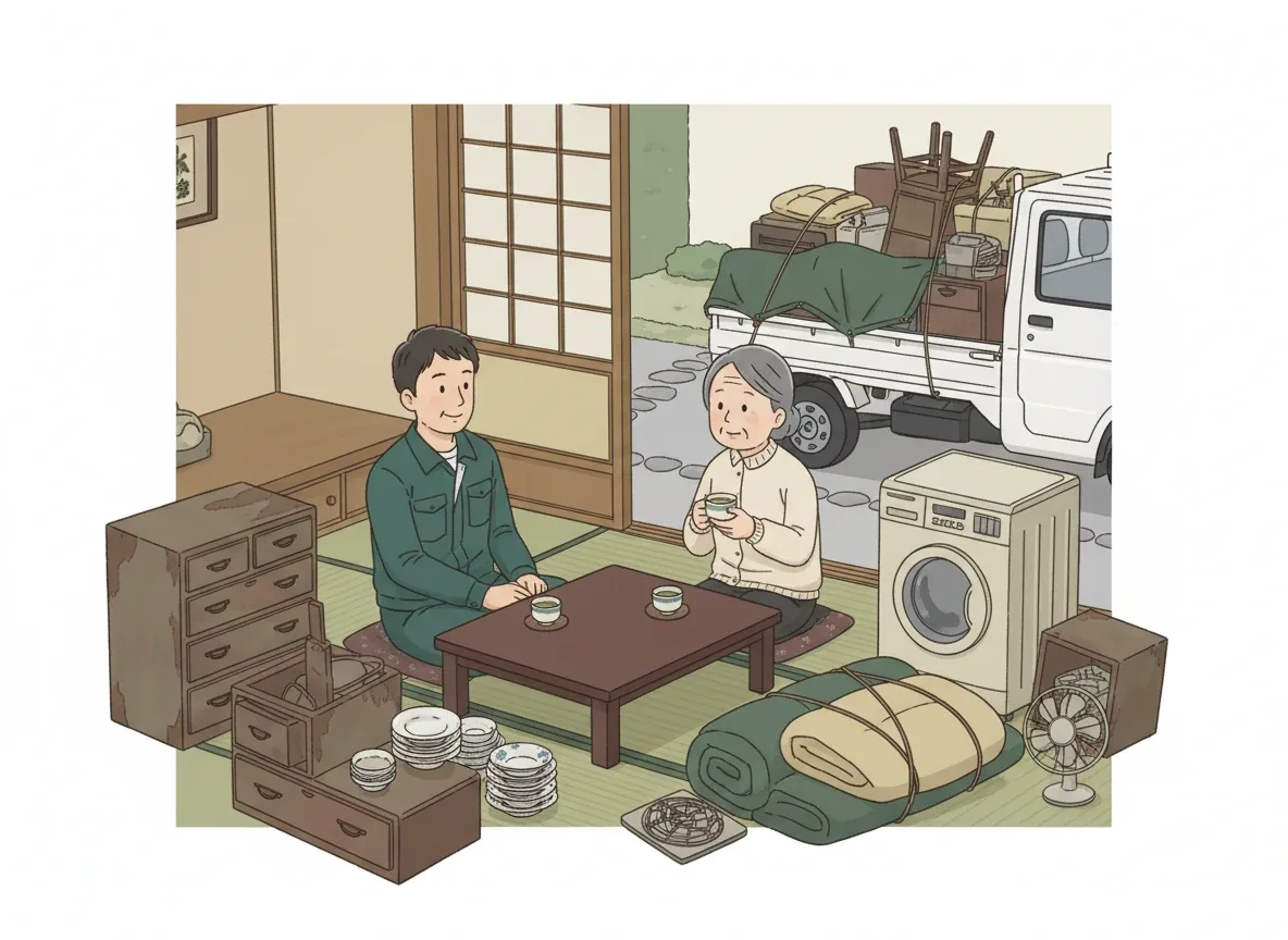 業者の作業・打ち合わせシーン