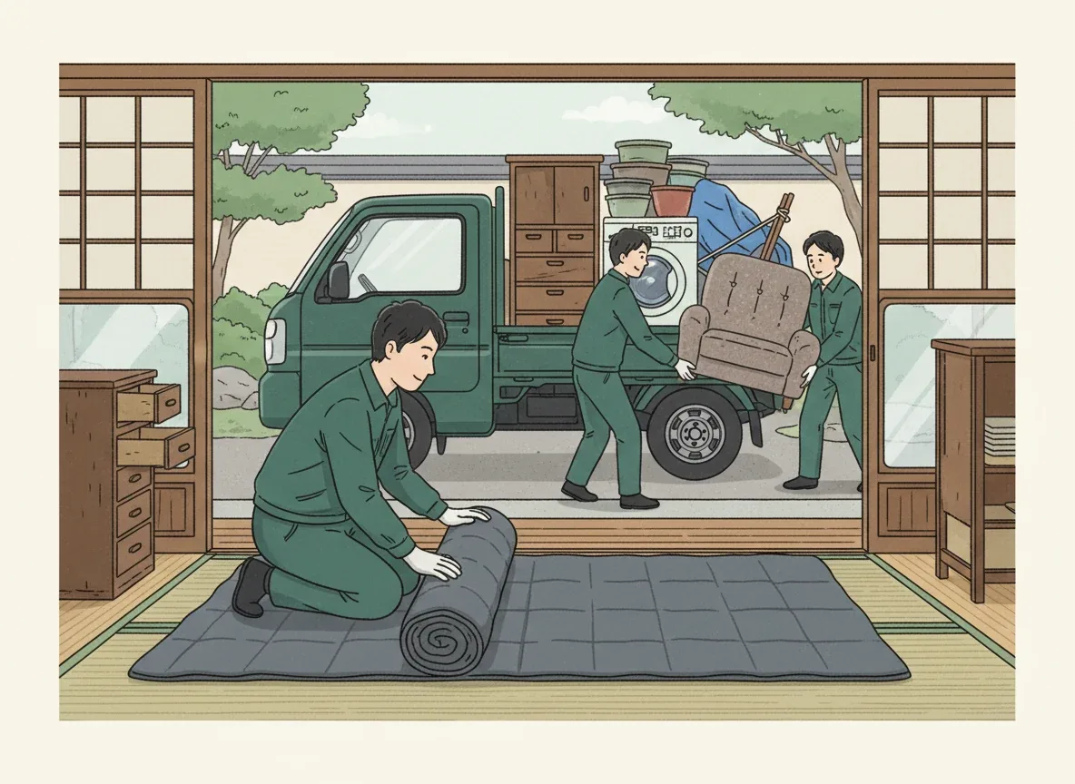 業者の作業・打ち合わせシーン