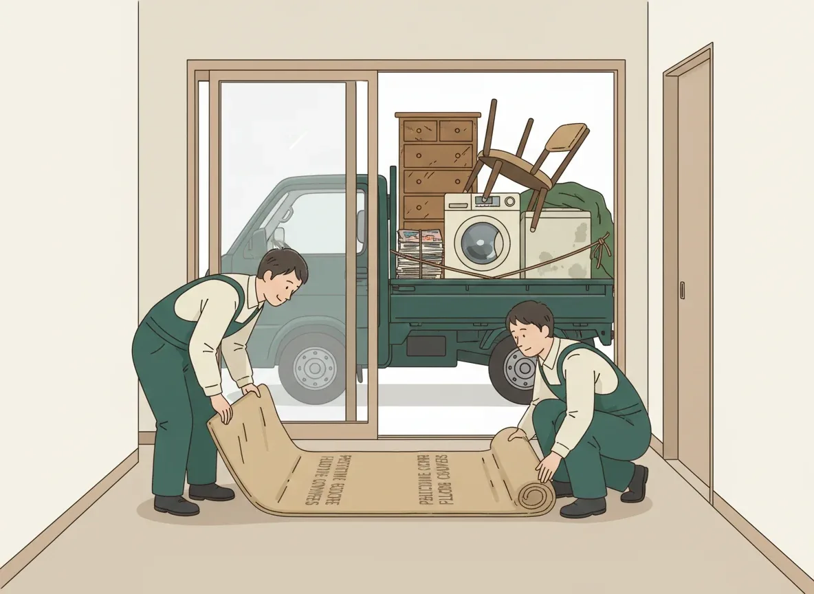 業者の作業・打ち合わせシーン